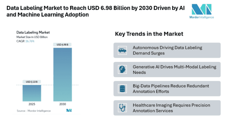 Data Labeling Market to Reach USD 6.98 Billion by 2030 Driven by AI and Machine Learning Adoption