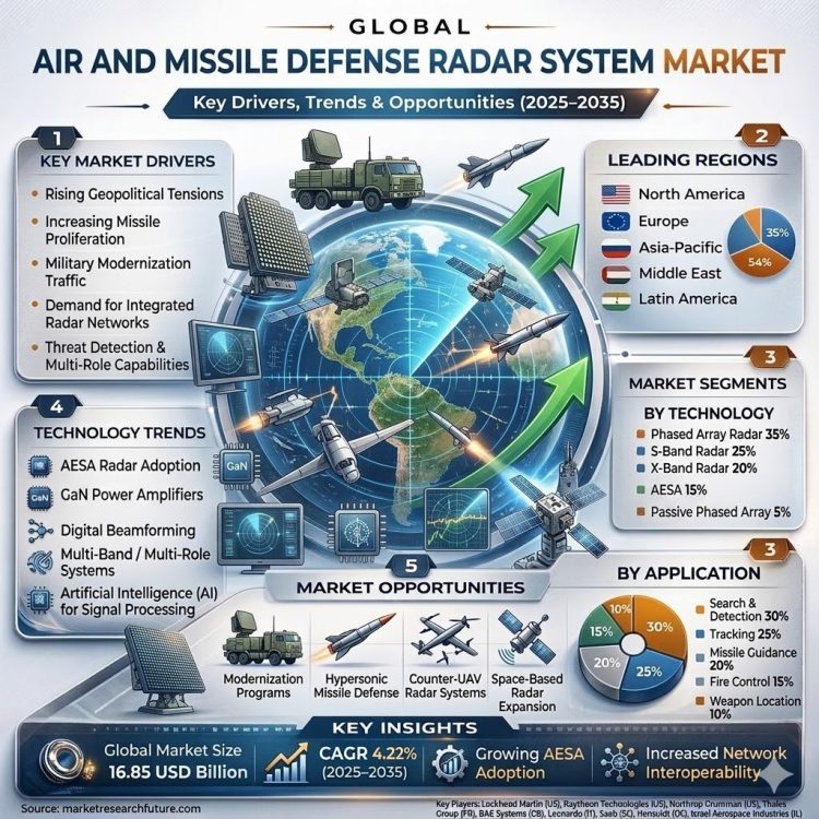 Air and Missile Defense Radar System Market to Reach USD 25.47 Billion by 2035, Growing at a CAGR of 4.22% – Market Trends, Innovations, and Opportunities