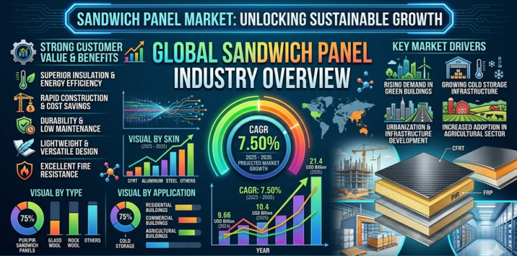 How the Global Sandwich Panel Market Is Revolutionizing Construction on Its Way to USD 21.4 Billion by 2035 – Press Releases Distribution for Market Research Reports