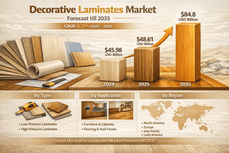 How the Decorative Laminates Market Is Redefining Interior Spaces on Its Way to USD 84.8 Billion by 2035 – Press Releases Distribution for Market Research Reports