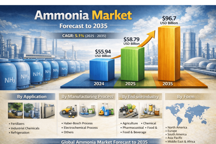 How Ammonia Is Feeding the World and Powering the Clean Energy Revolution on Its Way to USD 96.7 Billion by 2035 – Press Releases Distribution for Market Research Reports