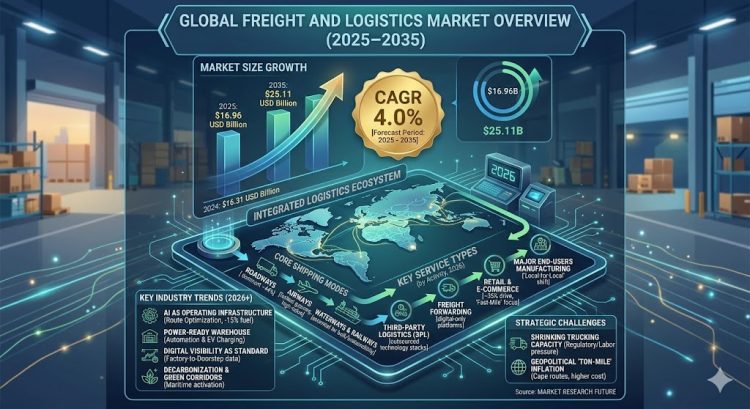 How the Global Freight and Logistics Market Is Accelerating Toward USD 25.11 Billion by 2035 – Press Releases Distribution for Market Research Reports