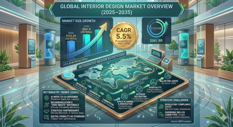 How the Global Interior Design Market Is Crafting Its Way to USD 261.8 Billion by 2035 – Press Releases Distribution for Market Research Reports
